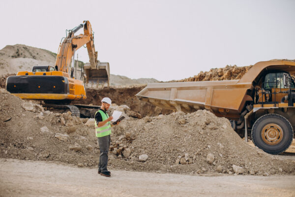 Male worker with bulldozer in sand quarry Recognition of Prior Learning Australia- Noble trainig